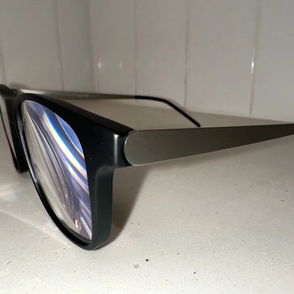 Eyebuydirect Karat Eyeglasses Frames only 52-17-145 Black Pewter Full‎ Rim